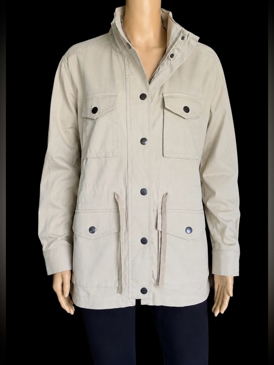 Lands' End Jackets & Blazers - LANDSEND Canvas MILITARY JACKET Long Sleeve Stowable Hood